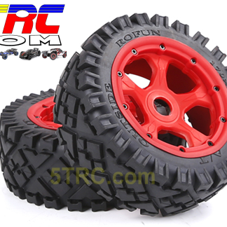 9511722 Nylon RC Front Wheels Rofun 15 Gen IV Red Pair Baja 5B Rovan