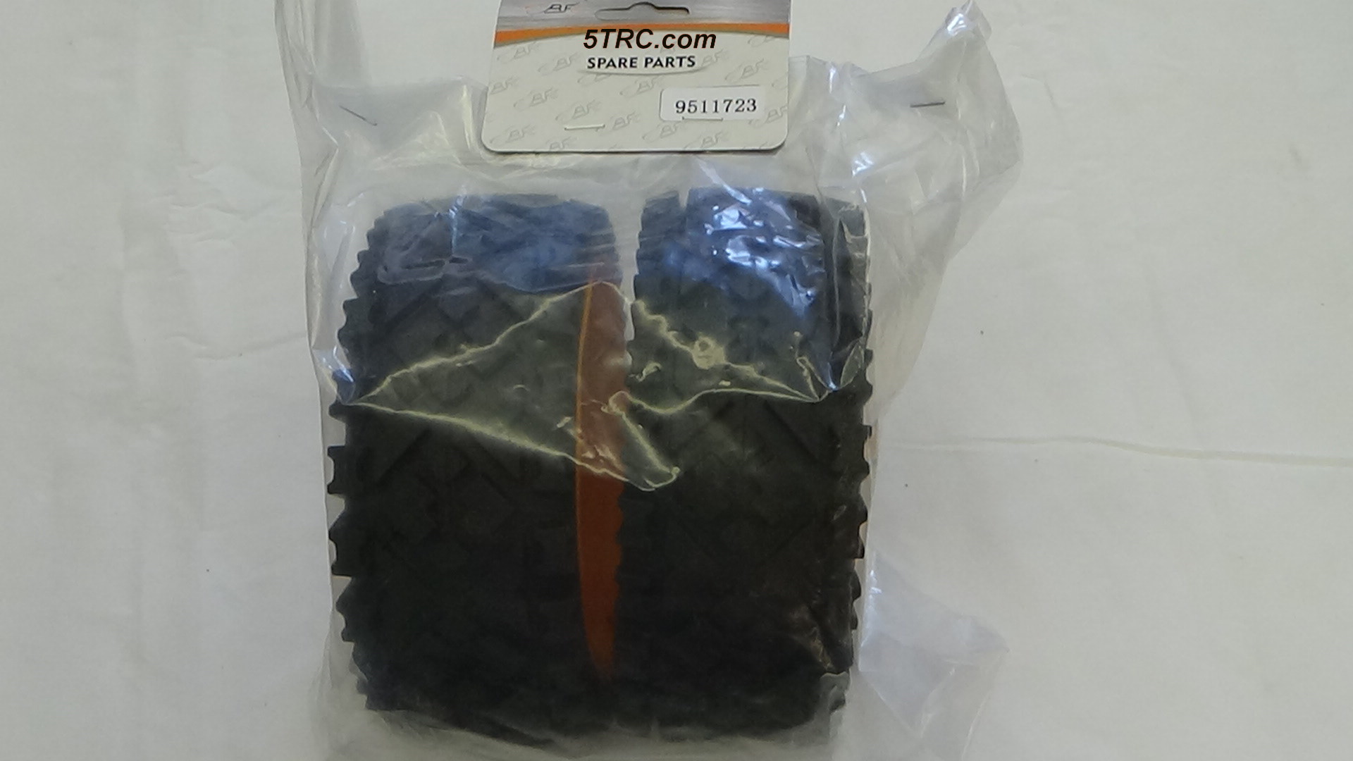 9511723 RC Tires Rofun 15 Gen IV Orange Front Wheels Pair All Terrain Baja 5B Rovan (1)