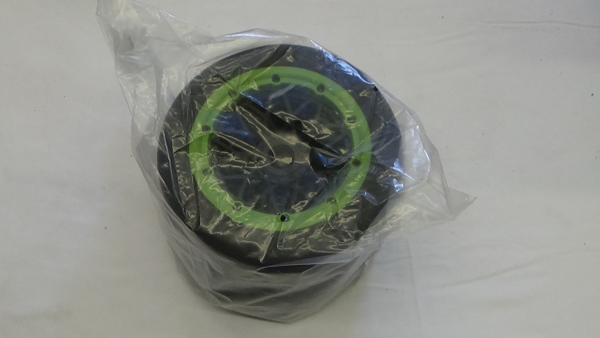 953183 Rofun 15 RC Slicks Front Tires Wheels Green Pair Baja 5B Gen2 Rovan (1)