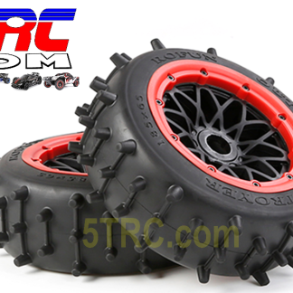 953222 Knobby Front Tires Rofun 15 RC Large Knobby Front Tires Wheels Red Pair Baja 5B Rovan