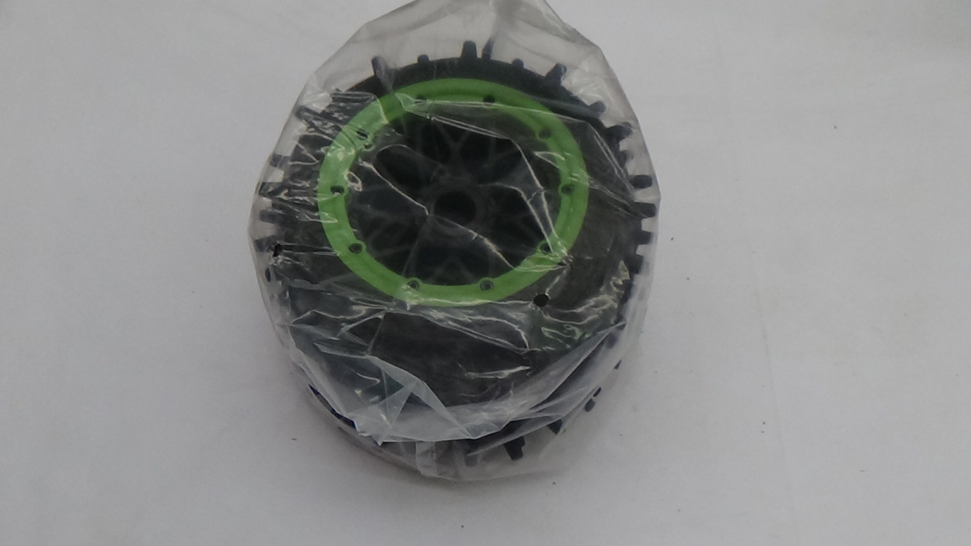 953223 Rofun 15 RC Large Knobby Front Tires Wheels Green Pair Baja 5B Rovan (2)