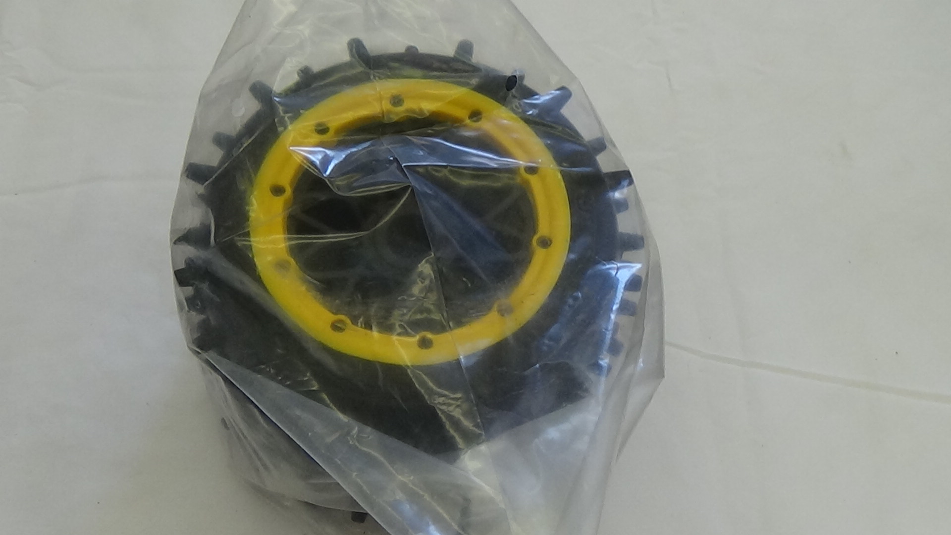 953225 Rofun 15 RC Large Knobby Front Tires Wheels Yellow Pair Baja 5B Rovan (2)