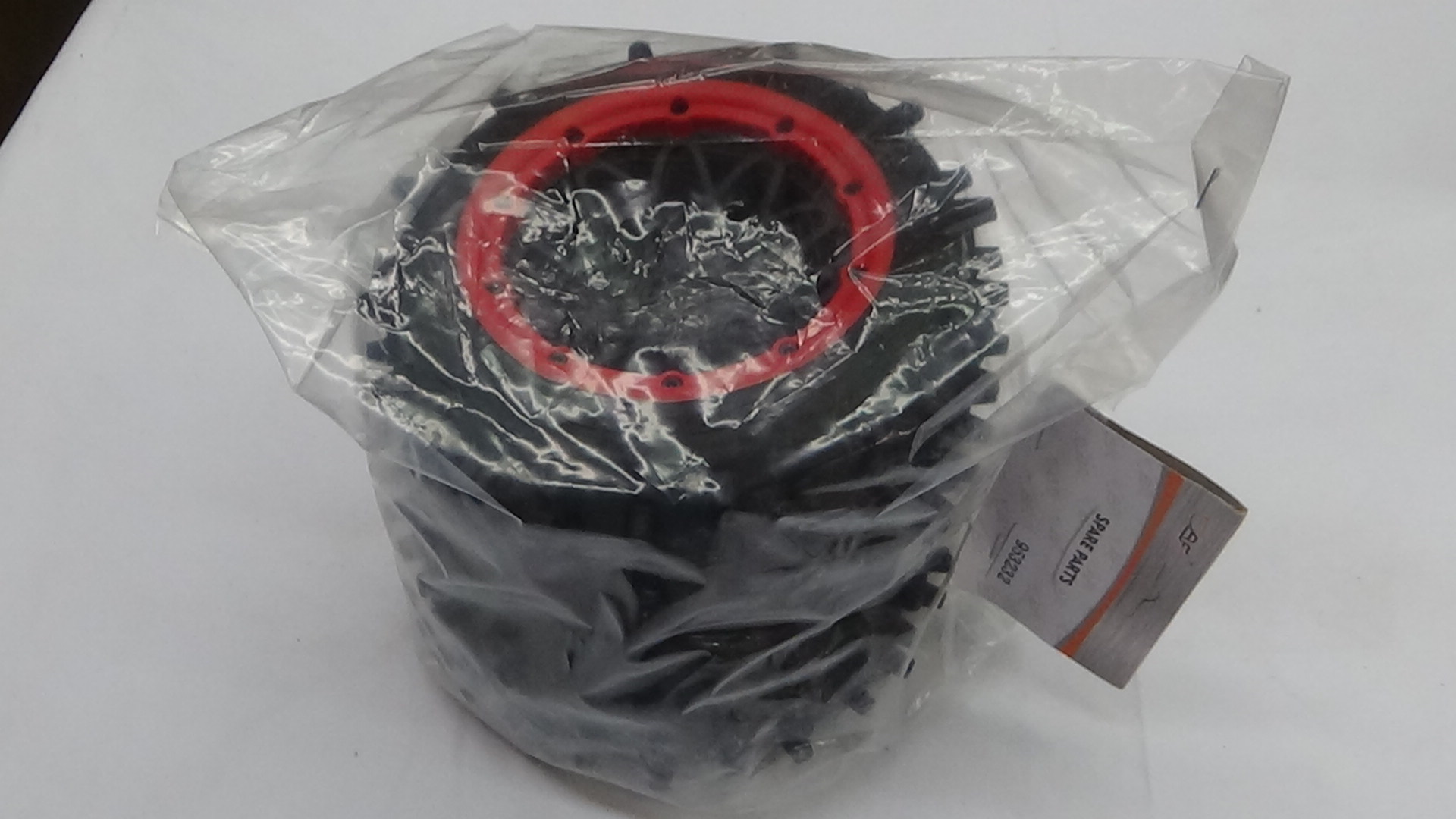 953232 Rear Knobby Rofun 15 RC Large Knobby Rear Tires Wheels Red Pair Baja 5B Rovan