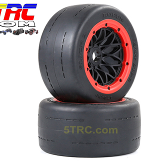 953192 Rofun 15 RC 5B Gen 2 Rear Slick Tires Wheels Red Bead Pair Rovan (3)