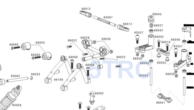 65067 Rofun 5B Metal Part Steering Linkage Rovan (2)