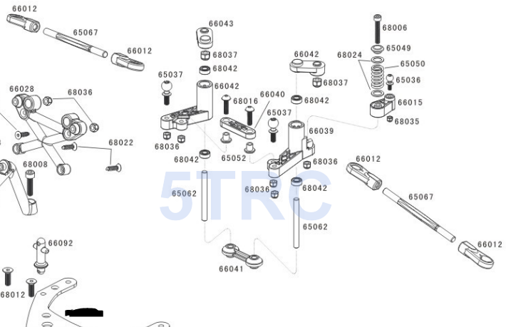 65067 Rofun 5B Metal Part Steering Linkage Rovan(1)