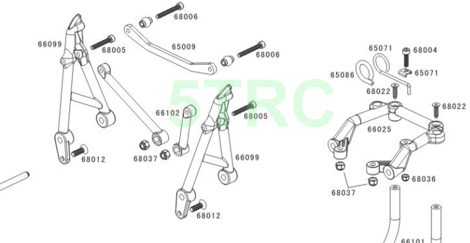 65071 Rofun 5B Metal Exhaust Pipe Mount HPI Losi Rovan KM (1)