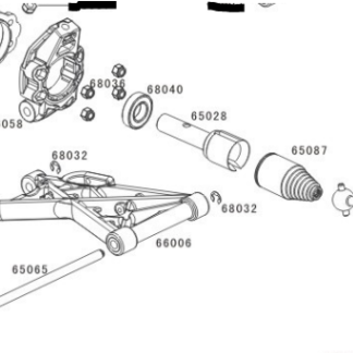 66006 Rofun Rear Lower Suspension Arm 1 5 5th Scale RC Baja 5B Rovan