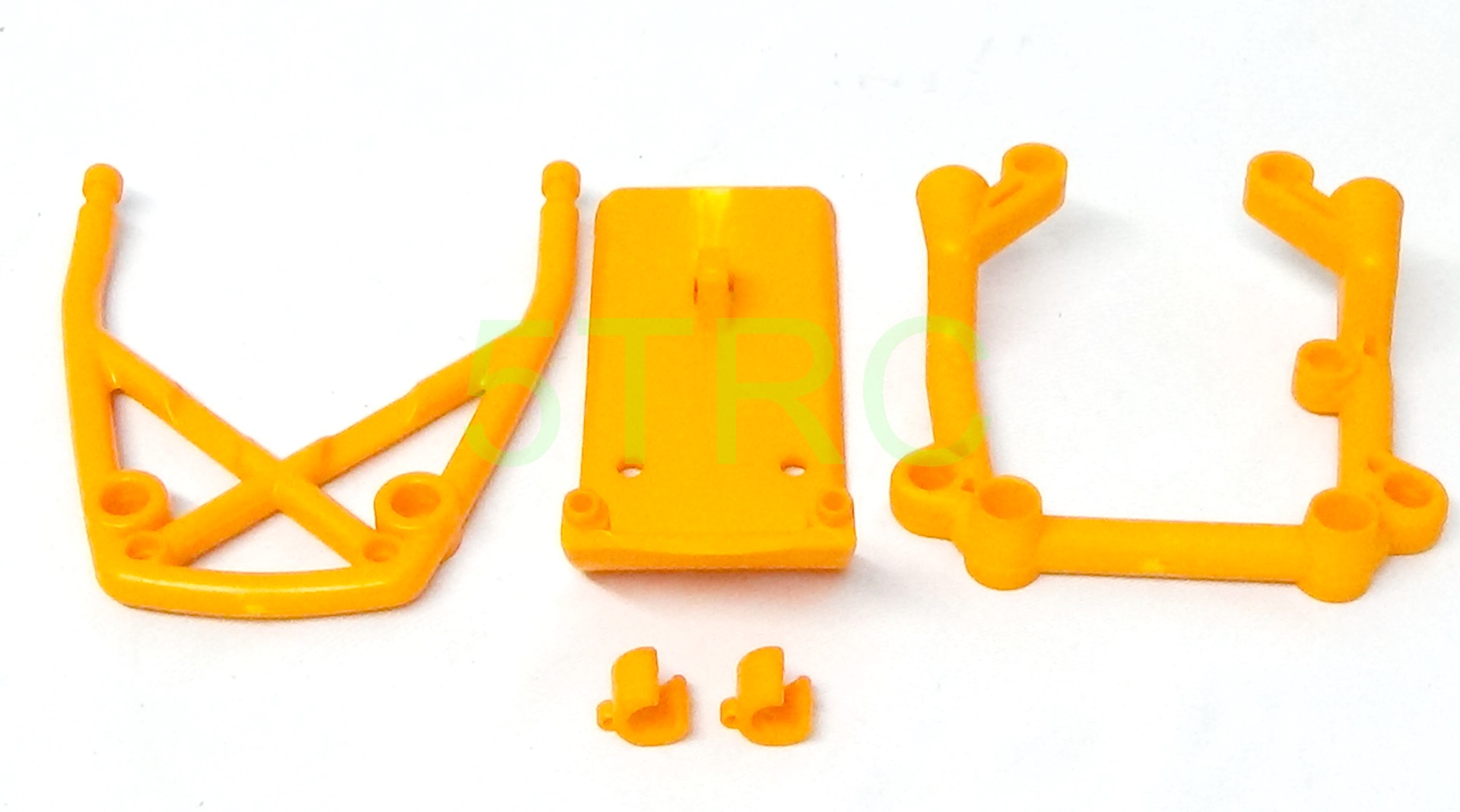 851311 Rofun 5B Orange Nylon Front and Rear Bumper Kit Rovan King Motor (1)