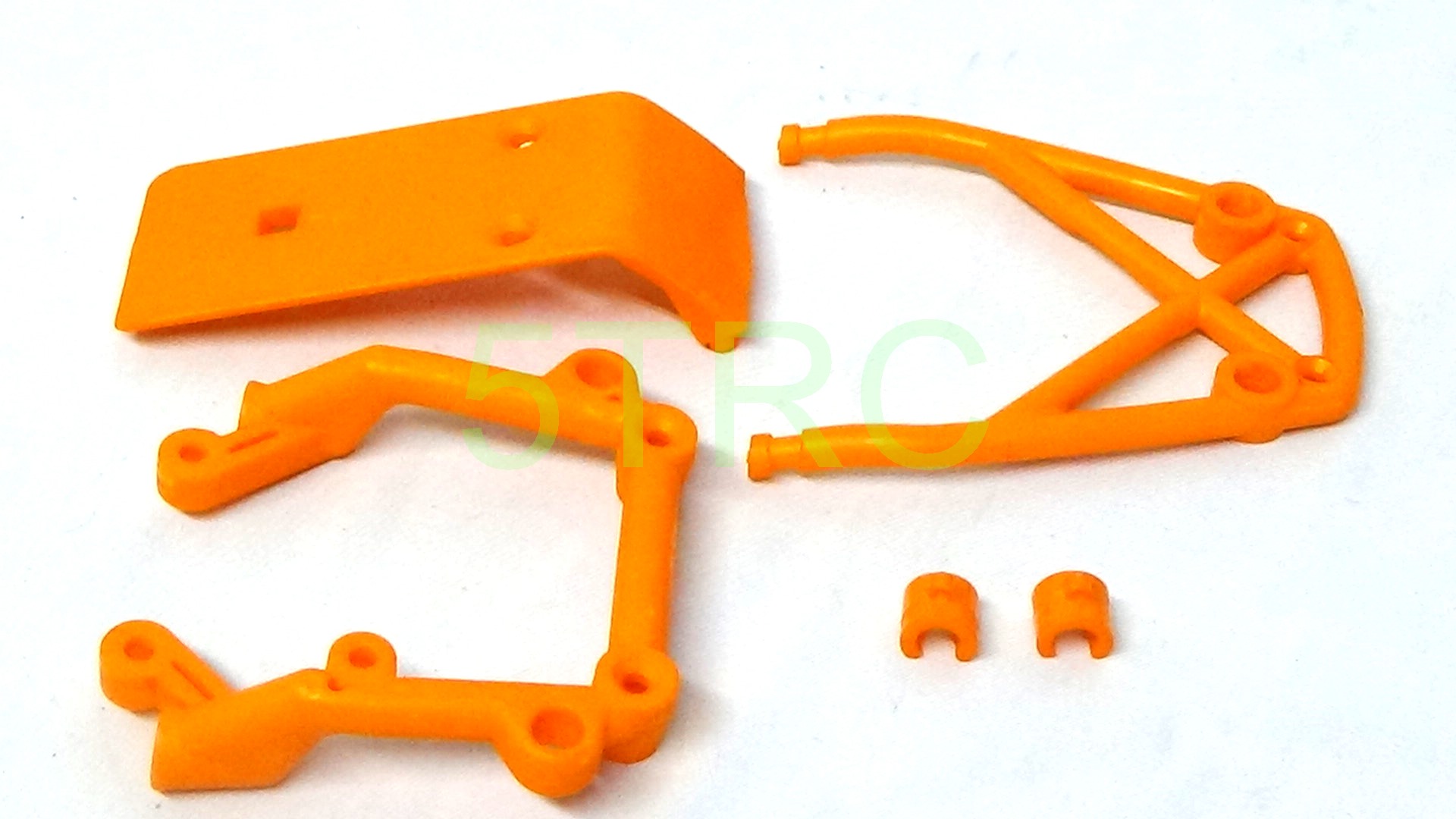 851311 Rofun 5B Orange Nylon Front and Rear Bumper Kit Rovan King Motor (12)