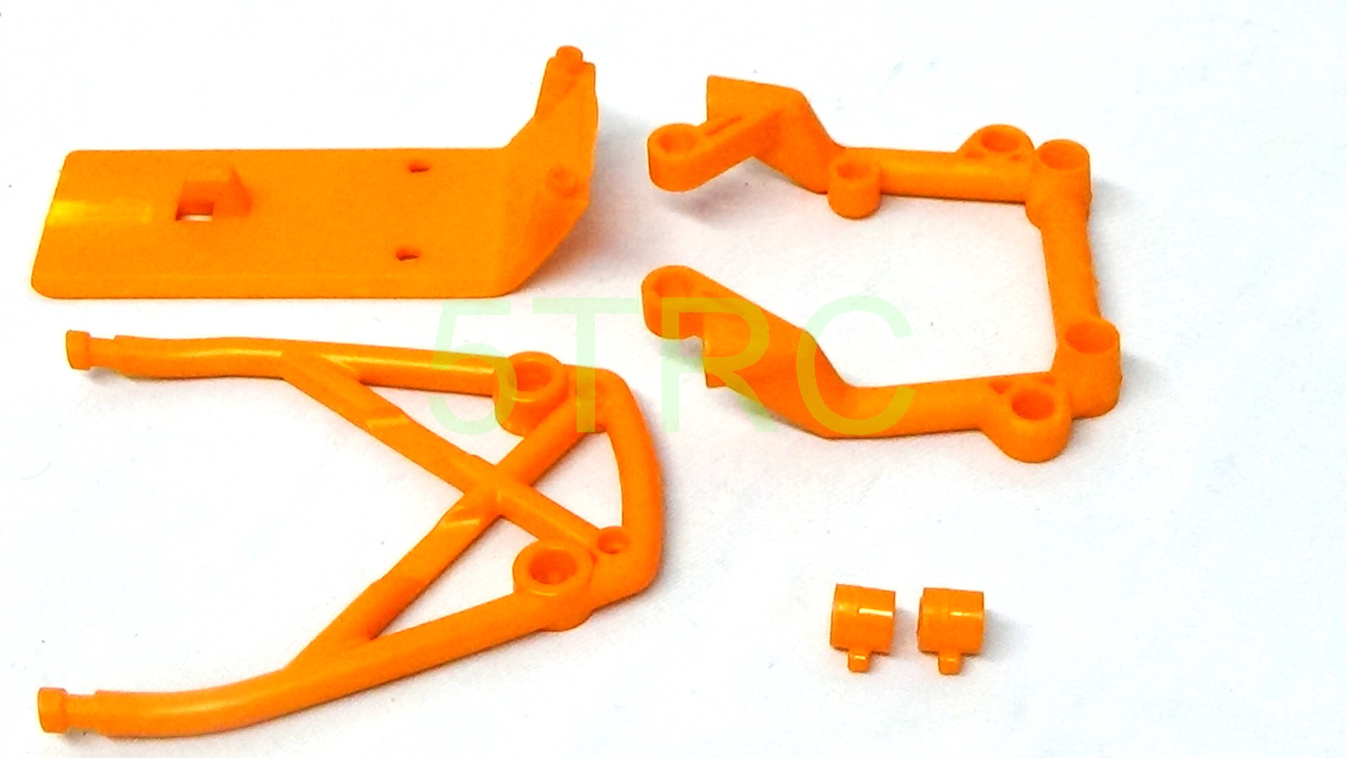 851311 Rofun 5B Orange Nylon Front and Rear Bumper Kit Rovan King Motor (16)