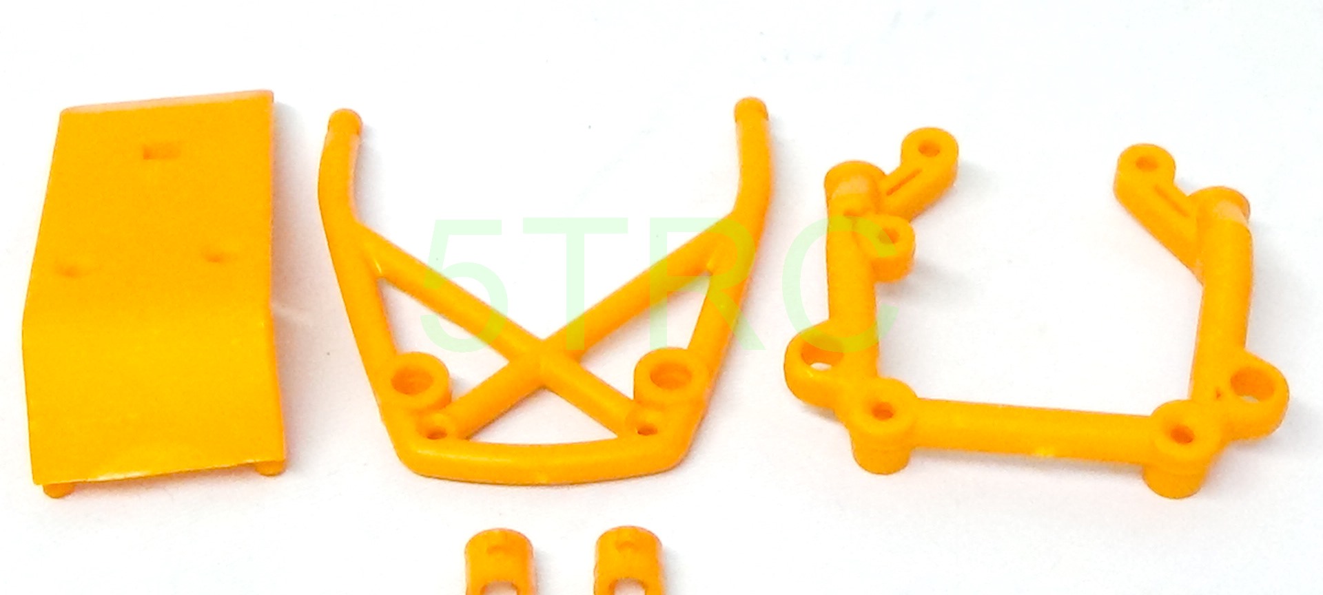 851311 Rofun 5B Orange Nylon Front and Rear Bumper Kit Rovan King Motor (5)