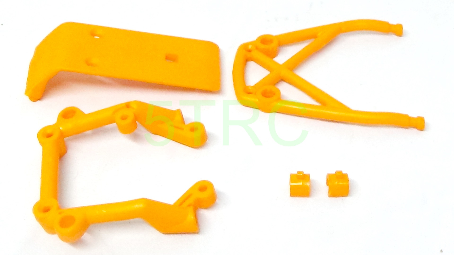851311 Rofun 5B Orange Nylon Front and Rear Bumper Kit Rovan King Motor (7)