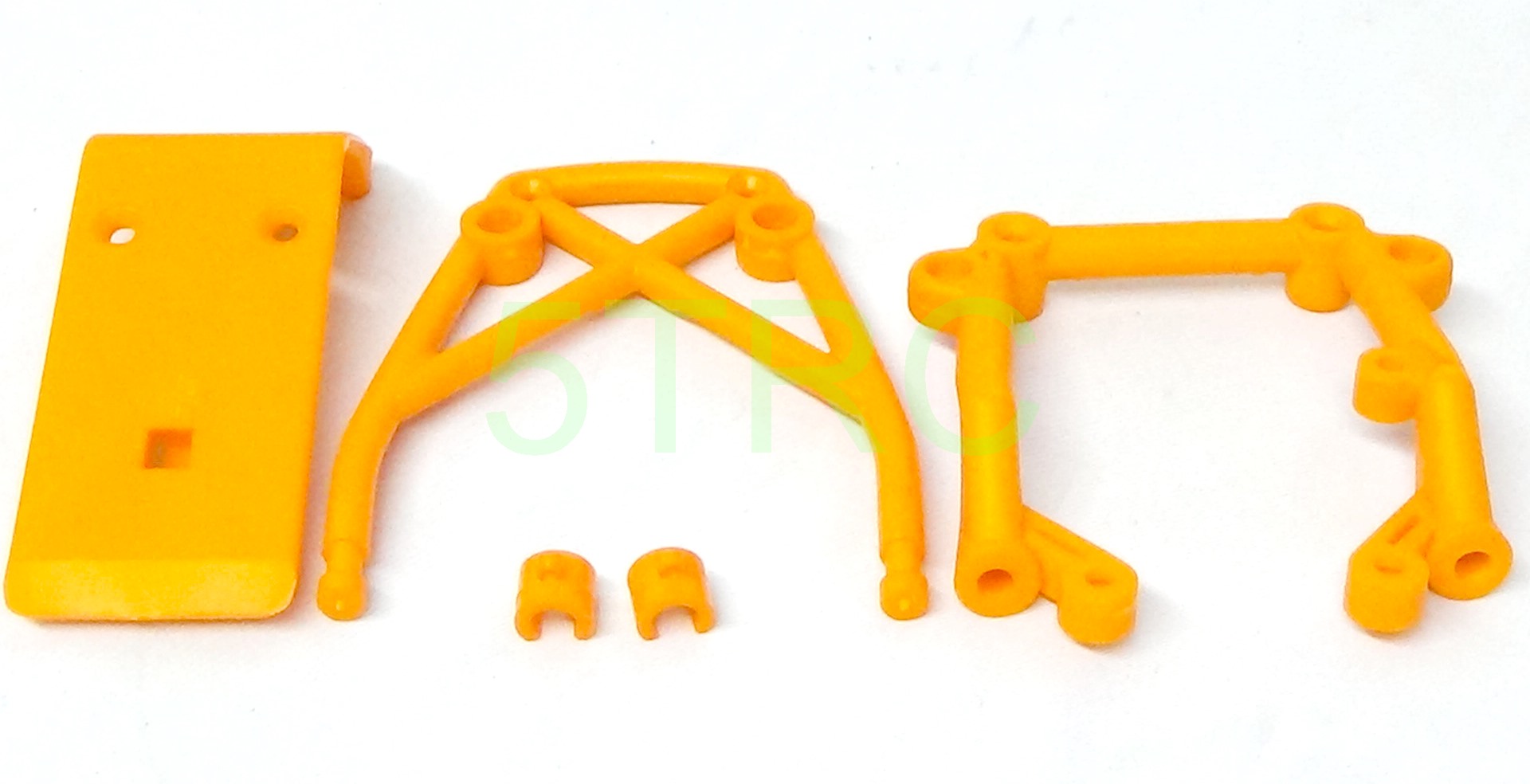 851311 Rofun 5B Orange Nylon Front and Rear Bumper Kit Rovan King Motor (9)
