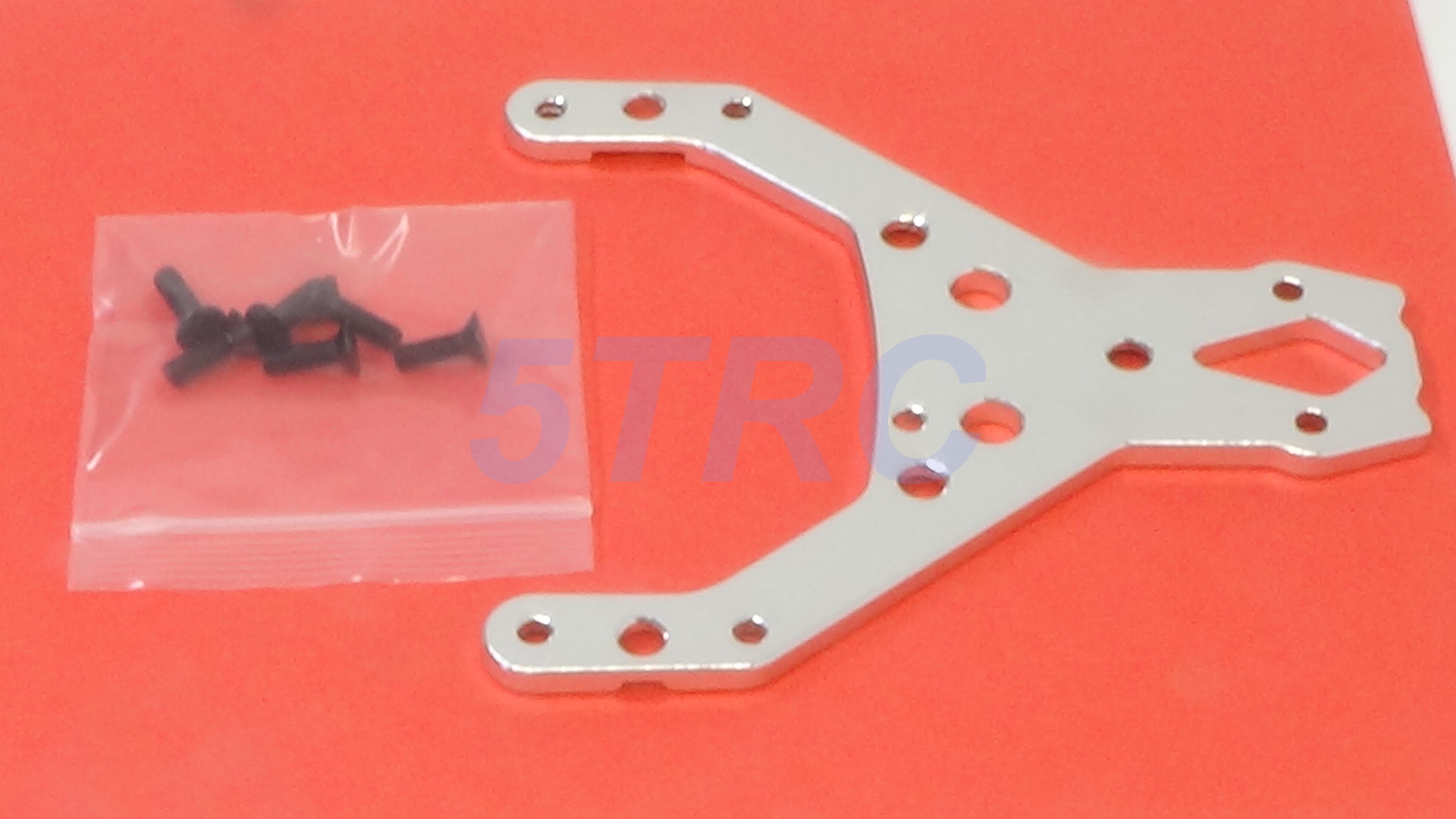 950973 Rofun Baja 5B 5T Front Upper CNC Billet Aluminum Chassis Plate Silver Rovan (1)