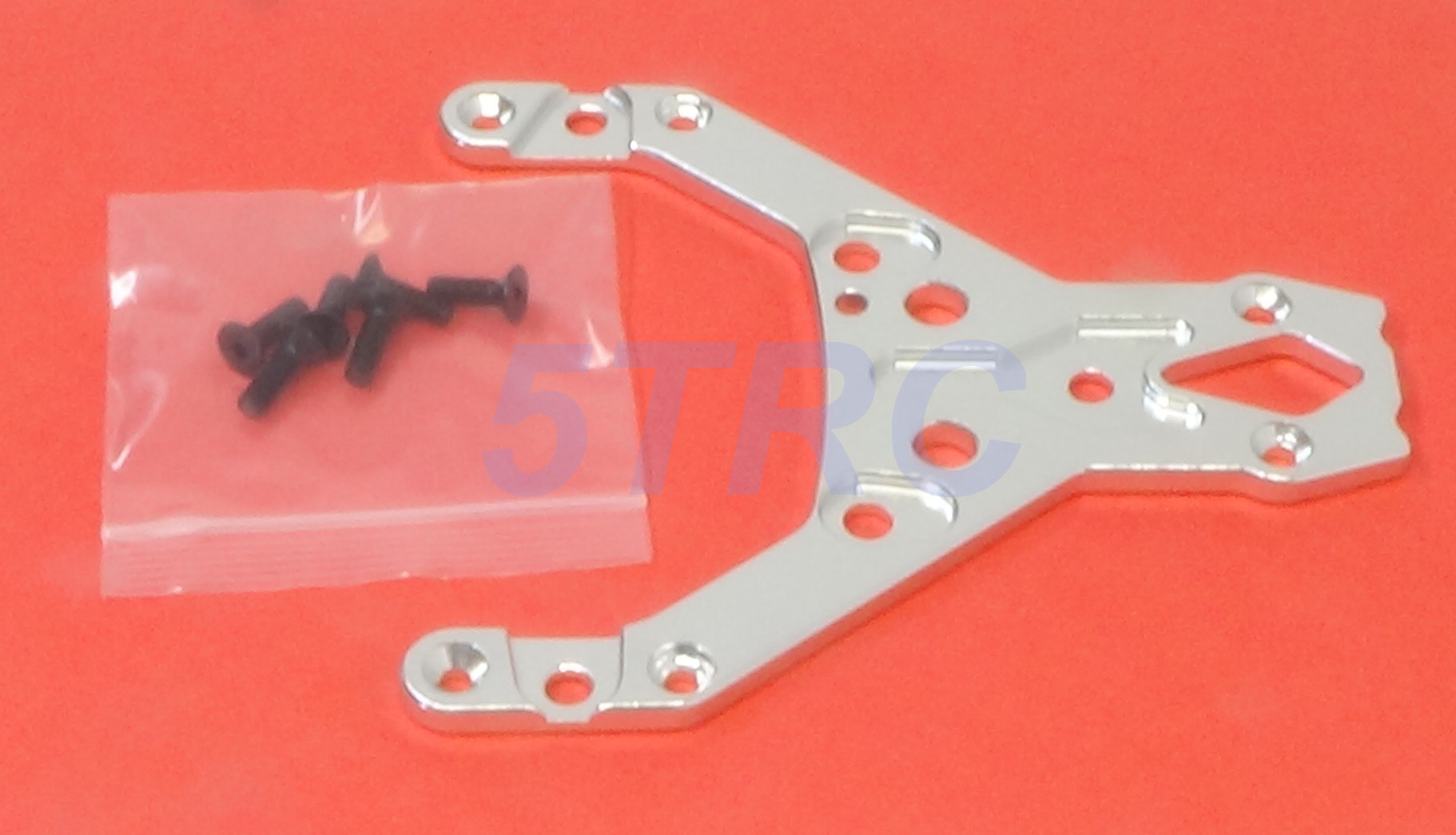950973 Rofun Baja 5B 5T Front Upper CNC Billet Aluminum Chassis Plate Silver Rovan (2)