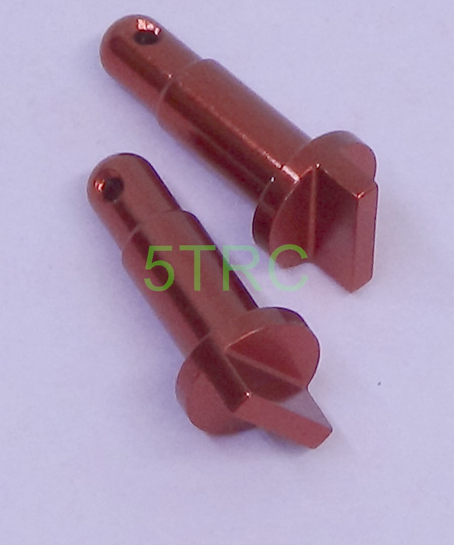 952391 Rofun Baja CNC Aluminum Spur Gear Cover Mounting Pins Orange Set of 2 HPI Baja 5B 5T 5SC Rovan King Motor (1)
