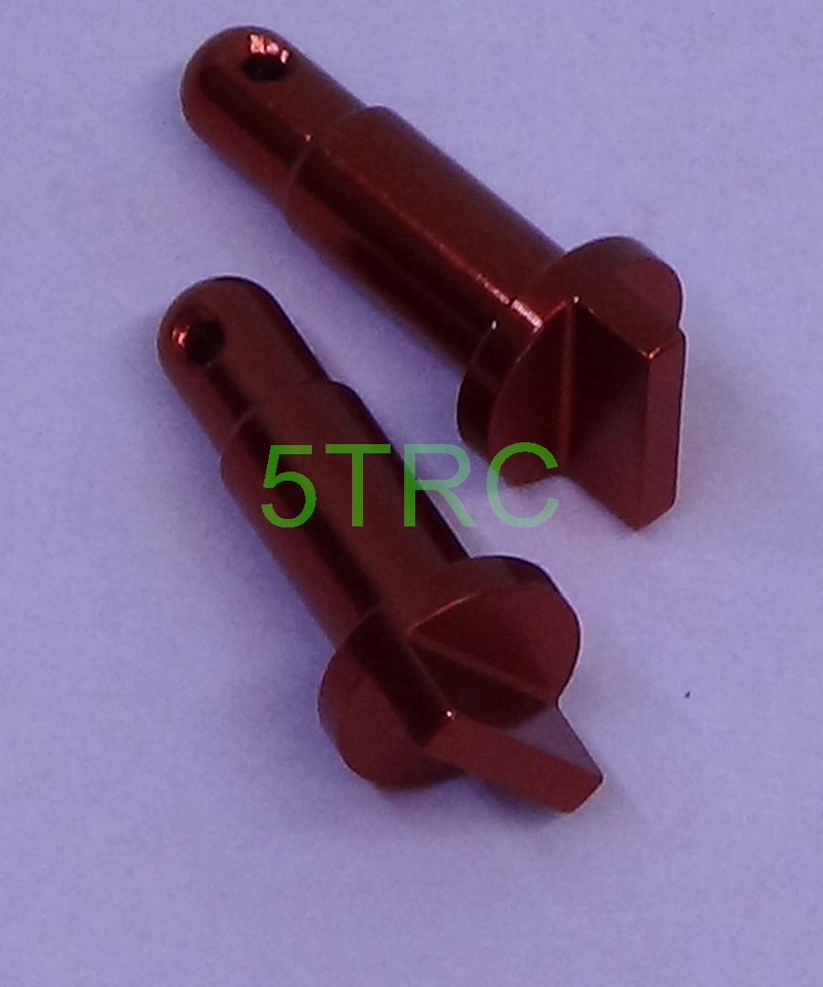 952391 Rofun Baja CNC Aluminum Spur Gear Cover Mounting Pins Orange Set of 2 HPI Baja 5B 5T 5SC Rovan King Motor (6)