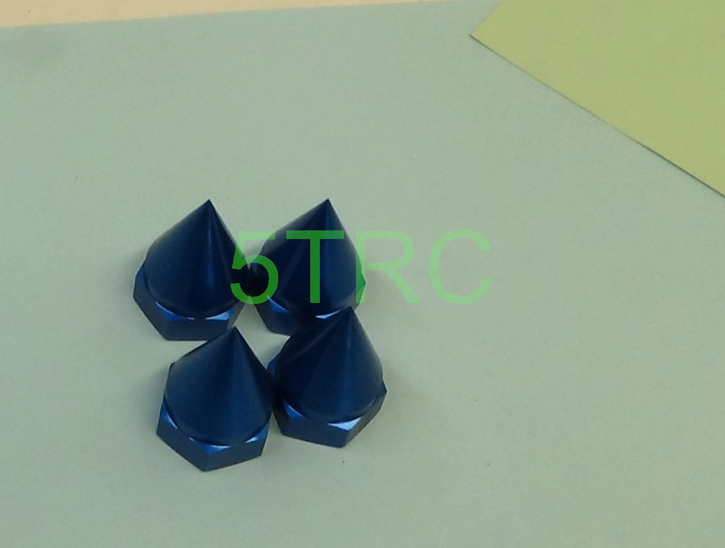 970343 Rofun LT Blue CNC Aluminum Tapered Spiked Wheel Nuts Set of 4 (4)