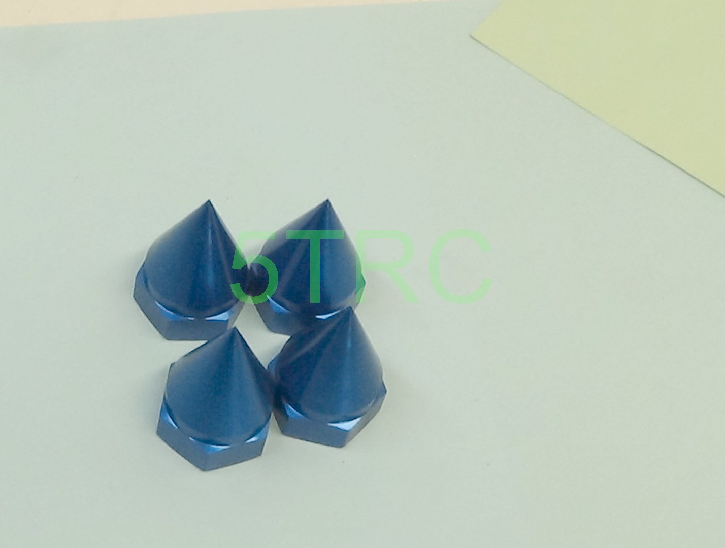 970343 Rofun LT Blue CNC Aluminum Tapered Spiked Wheel Nuts Set of 4 (5)