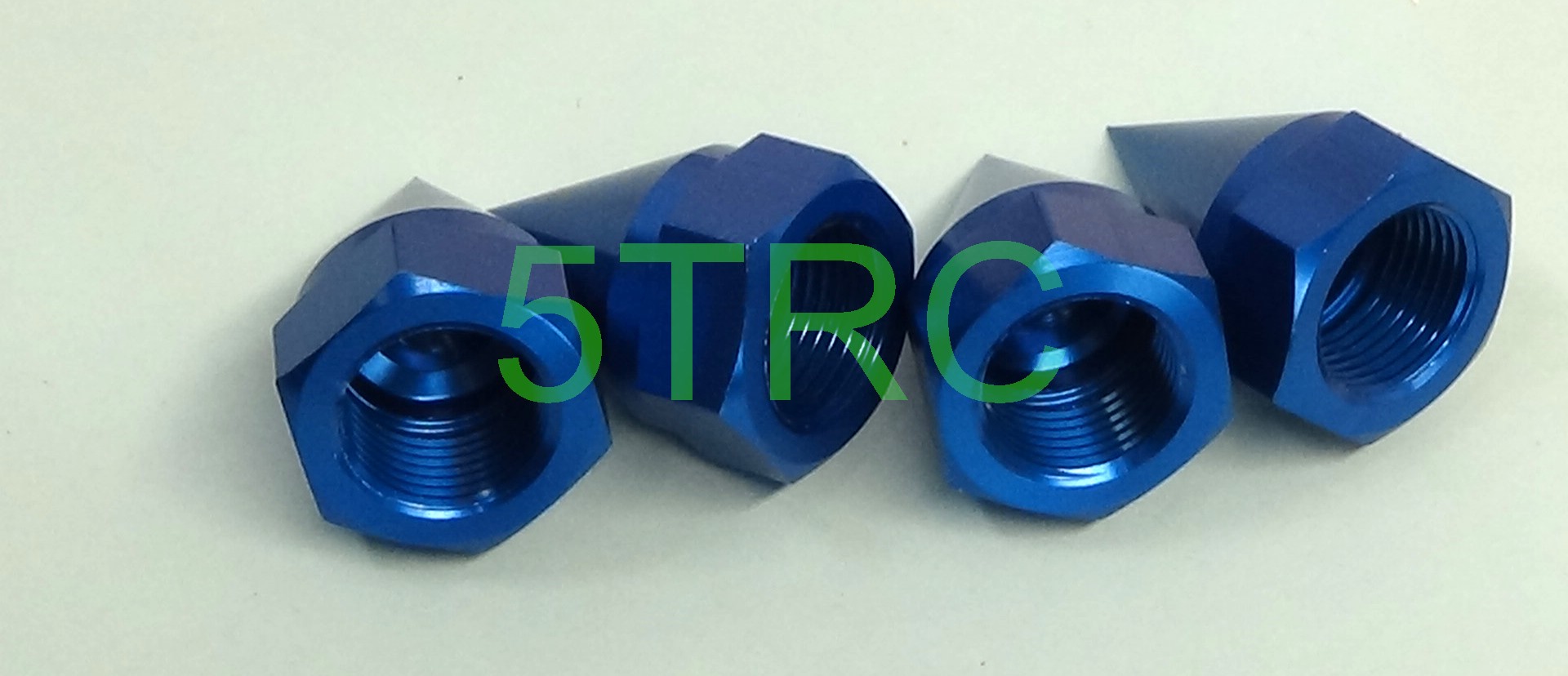 970343 Rofun LT Blue CNC Aluminum Tapered Spiked Wheel Nuts Set of 4 (8)