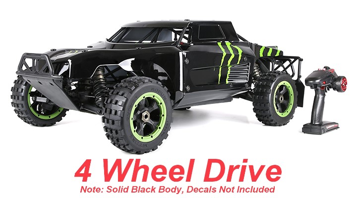 Rofun 15 Scale RC WLT Series Black Monster 45cc Gasoline Truck 4 Wheel Drive (5)