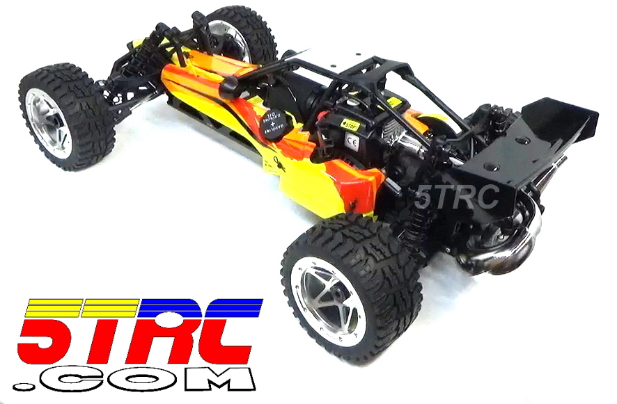 Rofun RC 15 Scale 5B 29cc CNC Aluminim Wheels All Terrain Tires Gasoline Rovan (3)