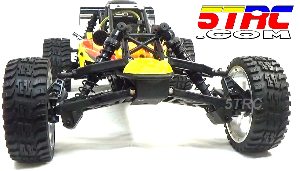 Rofun RC 15 Scale 5B 29cc CNC Aluminim Wheels All Terrain Tires Gasoline Rovan (5)