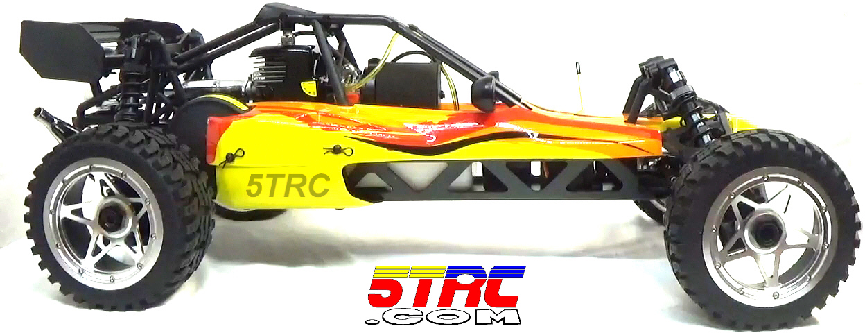 Rofun RC 15 Scale 5B 29cc CNC Aluminim Wheels All Terrain Tires Gasoline Rovan (6)