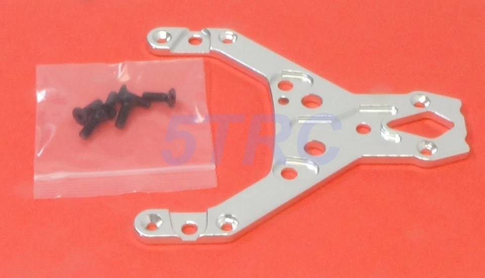 Rofun 5B Buggy CNC Thicker Upgrade Front Upper Connector Plate Silver Rovan
