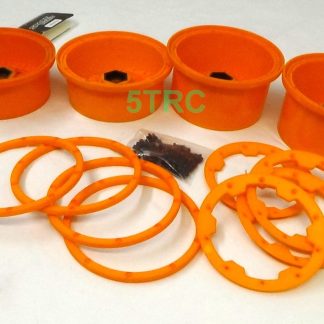 850763 e Rofun 5B 15 BAJA 5B Orange Nylon 24mm Hex Wheels Bead locks HPI Losi Rovan