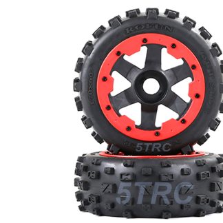 850782 e Rofun 15 RC Red Gen-2 MT Tires Front Pair Baja 5B Rovan