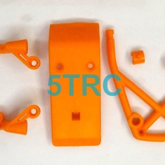 851311 e Rofun 5B Nylon Front & Rear Orange Bumper Kit HPI Losi Rovan King Motor