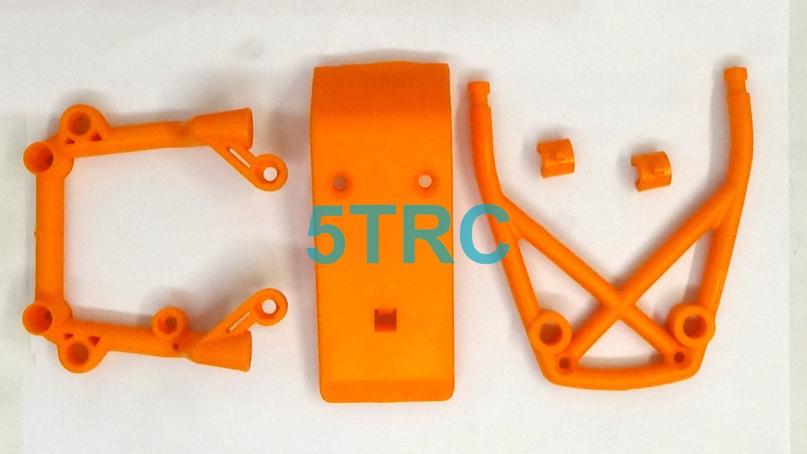 851311 e Rofun 5B Nylon Front & Rear Orange Bumper Kit HPI Losi Rovan King Motor