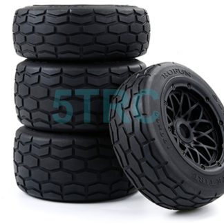 854971 e Rofun 5B Street Tires Black Beadlock Set of 4 Rovan