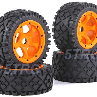 855583 e Rofun 15 RC Orange All Terrain Wheels Nylon 4th Gen Set Baja 5B Rovan
