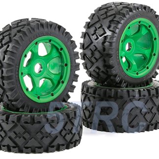 855584 e Rofun 15 RC Green 4th Gen All Terrain Wheels Nylon Set Baja 5B Rovan