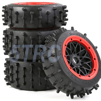 855642 e Rofun 15 RC Large Knobby Tires Red Set Baja 5B Off Road Rovan