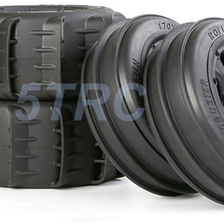855701 e Rofun 15 RC Baja 5B Star Wheels Desert Tires Black Beadlock Set Rovan