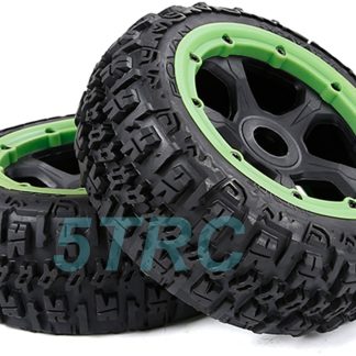 951923 e Rovan 15 RC Baja 5B Excavator Front Tires Wheels Pair Rofun Traxxas HPI Losi