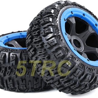951934 e Rofun 15 RC Baja 5B Gen-3 Excavator Rear Tires Wheels Blue Pair Rovan
