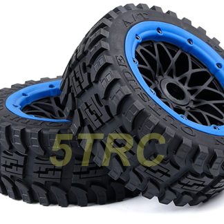 952874 e Rofun RC 15 Baja Gen-2 All Terrain Front Tires Blue Pair 5B Buggy Rovan