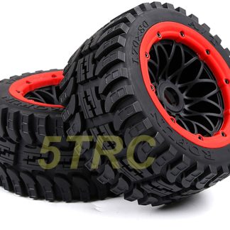 952882 e Rofun RC 15 Baja Gen-2 All Terrain Rear Tires Red Pair 5B Buggy Rovan