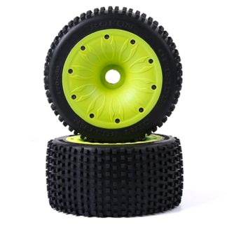 952972 e Rofun RC 15 Baja Small Knobby 180x70 Tires Green Pair 5B Buggy Rovan