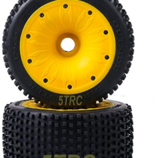952974 e Rofun RC 15 Baja Small Knobby Rear Tires Yellow Pair 5B Buggy Rovan