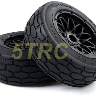953011 e Rofun RC 15 Baja Street Front Tires Black Pair 5B Buggy Rovan