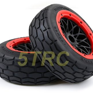 953012 e Rofun RC 15 Baja Street 170x60 Tires Red Pair 5B Buggy Rovan