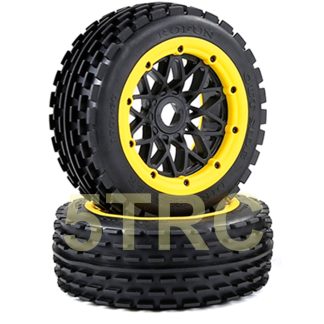953105 e Rofun RC 15 Dirt Buster 170x60 Front Tires Wheels Yellow Bead Rovan