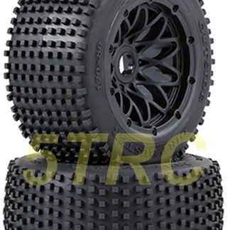 953111 e Rofun 15 RC Dirt Buster Rear Tires Wheels 170x80 Black Pair Baja 5B Rovan